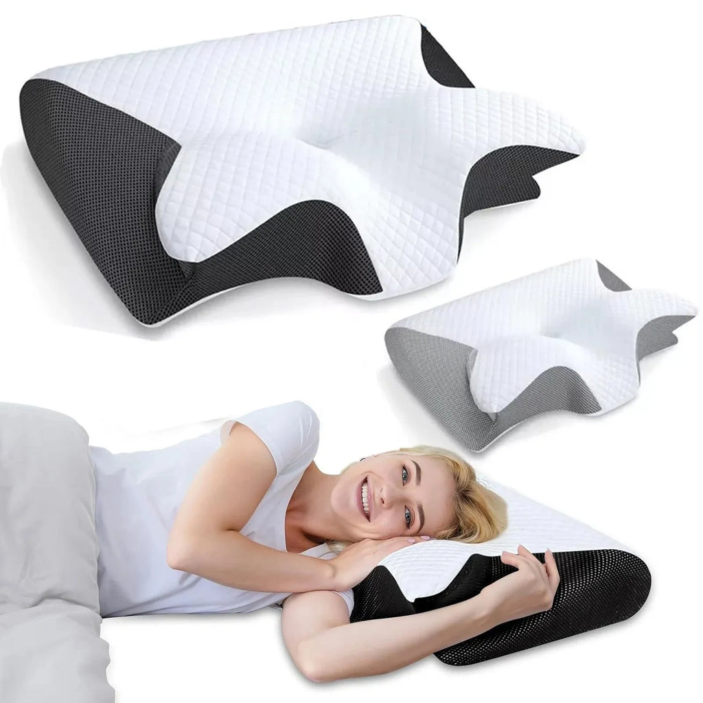 Ergonomic Memory Foam Pillow For Cervical Neck Shoulder Orthopedic Pain Relief