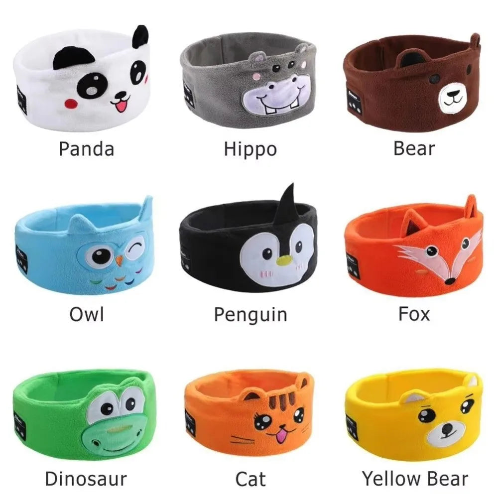 Soft Bluetooth Headphones Eye Mask Thin Speakers Elastic Eye Mask Children's Sleep Earphones Volume Limited Comfortable Wear