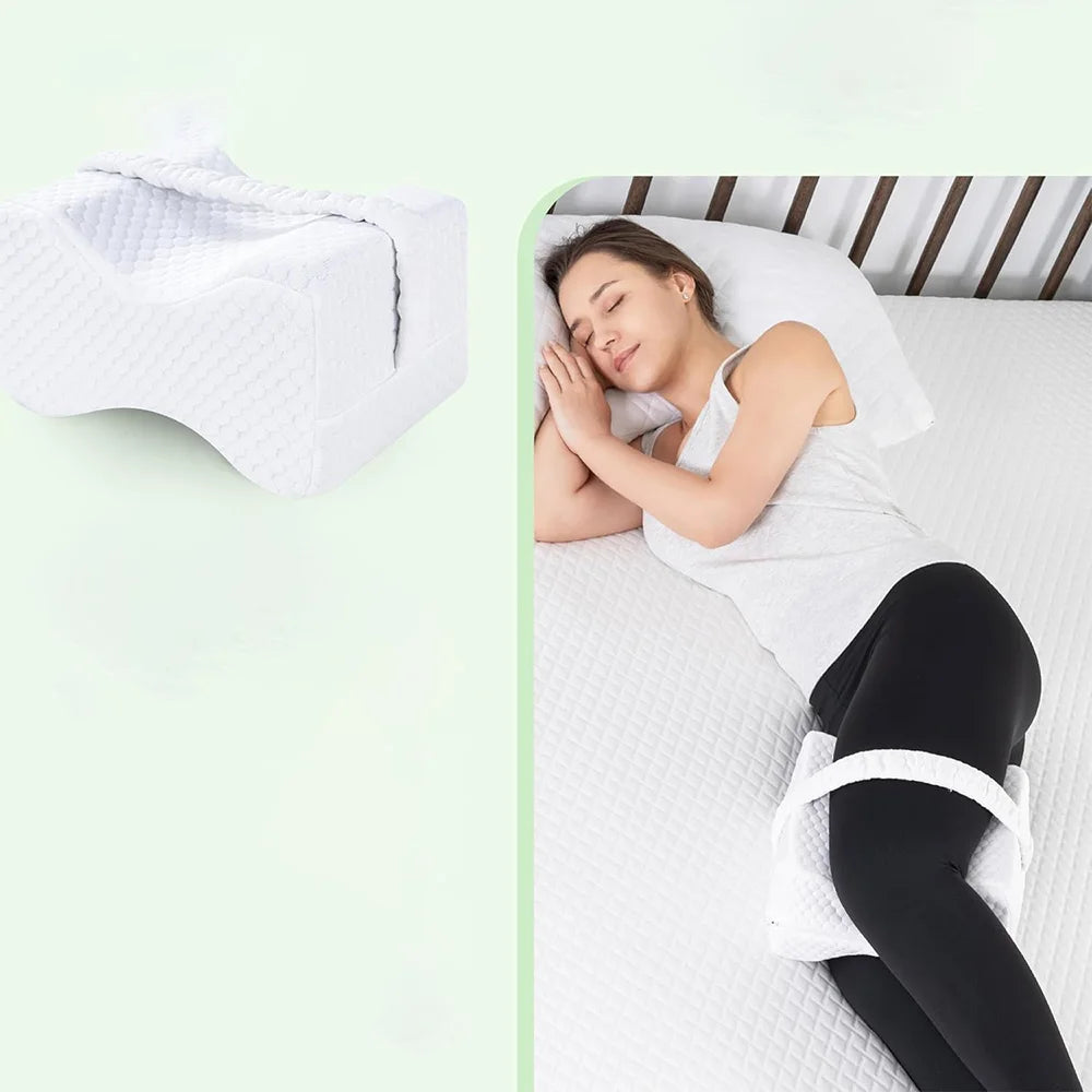 Knee Pillow for Side Sleepers with Straps, Soft Memory Foam Leg & Knee Pillow, memory foam leg pillow for side sleepers