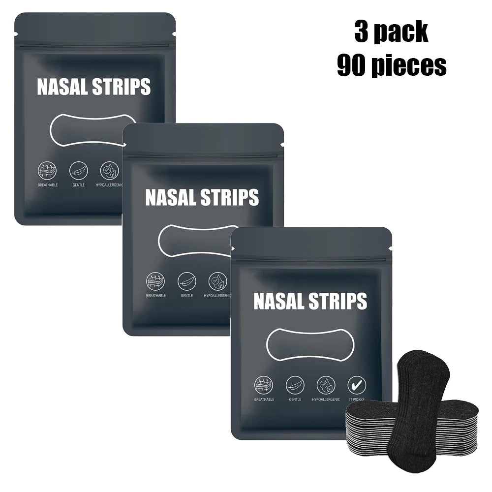 30/60/90/150 Pieces,Anti Snoring Nose Strips for Breathing Correction Physical Expansion Breathable Nasal Patch Nasal Strips