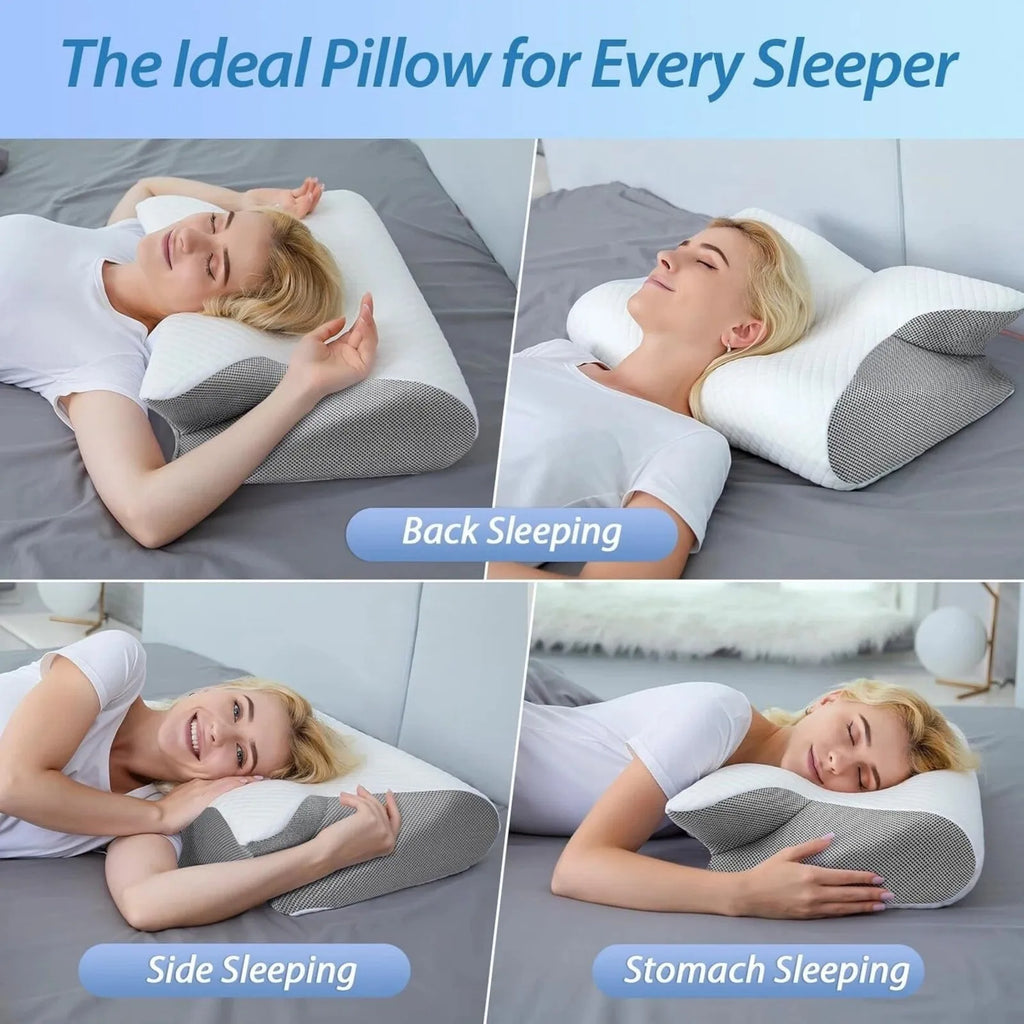 Ergonomic Memory Foam Pillow For Cervical Neck Shoulder Orthopedic Pain Relief
