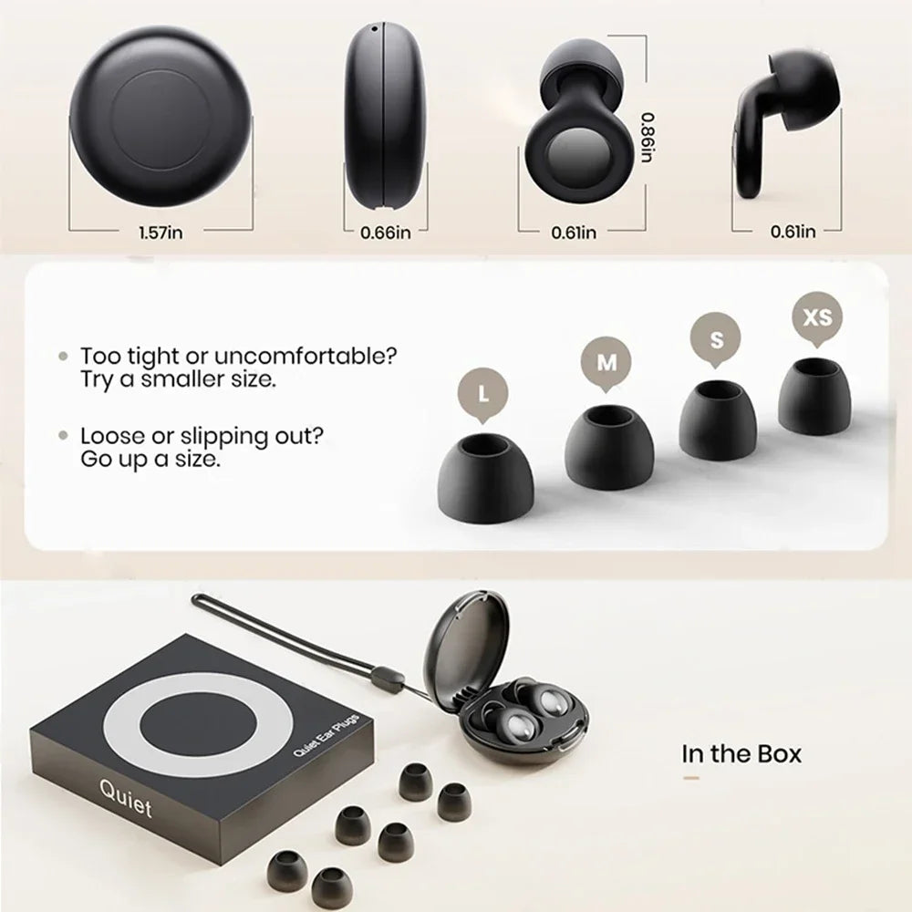 Quiet Ear Plugs for Sleeping Noise Reduction Super Soft Reusable Hearing Protection Anti noise earplugs for Travel Work