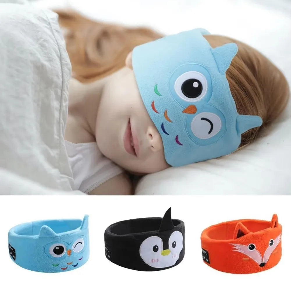 Soft Bluetooth Headphones Eye Mask Thin Speakers Elastic Eye Mask Children's Sleep Earphones Volume Limited Comfortable Wear